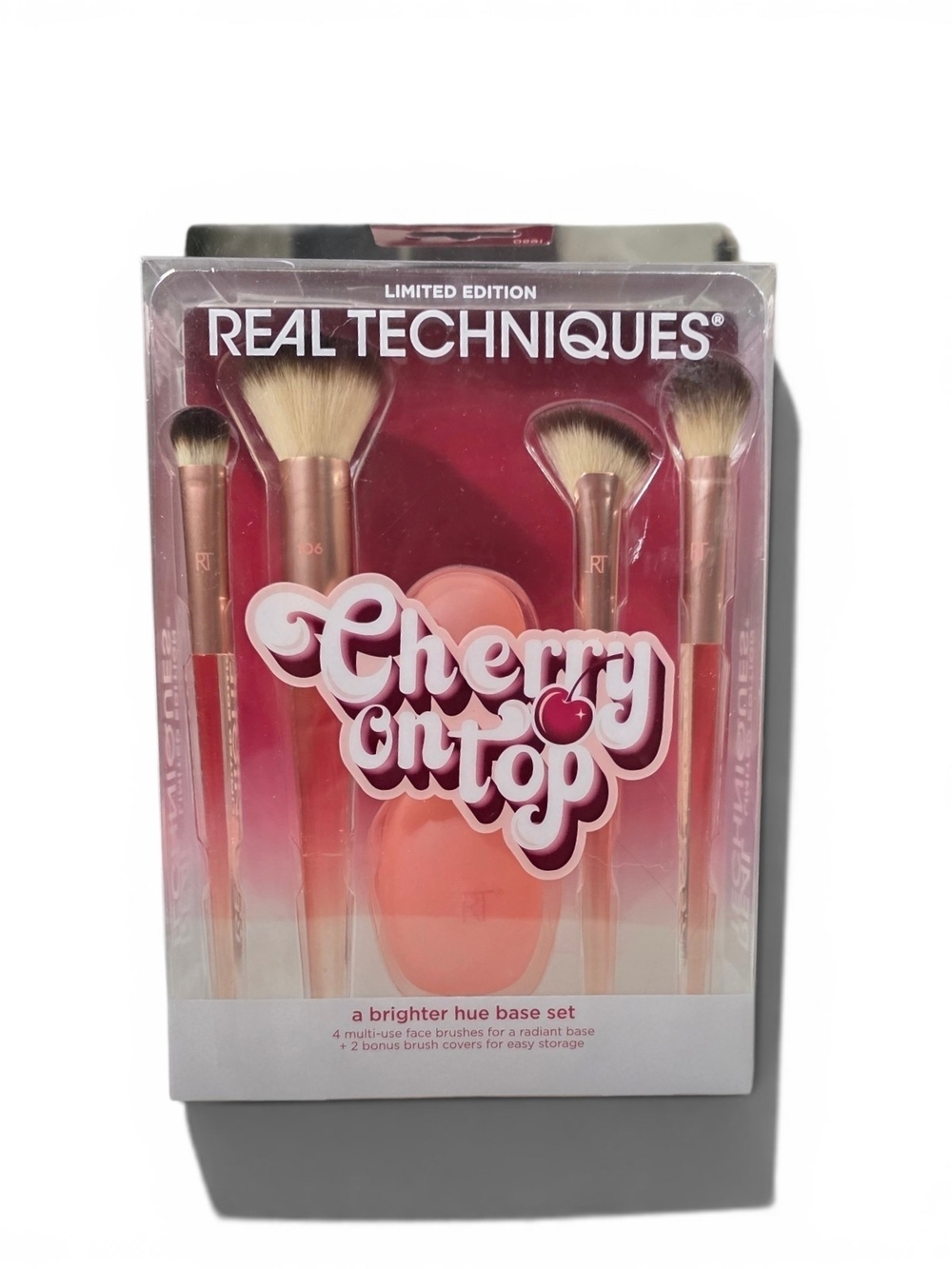 Real Techniques Cherry On Top Bright Hue Brush Set - Pink